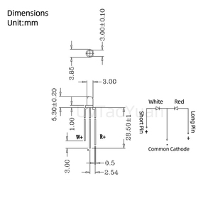 3 Pins <strong>3mm</strong> 5mm Bicolor RED &amp; Green Light Emitting Bi-color Common Cathode <strong>LED</strong> Diode Dual Color <strong>LED</strong> - Product Image 4