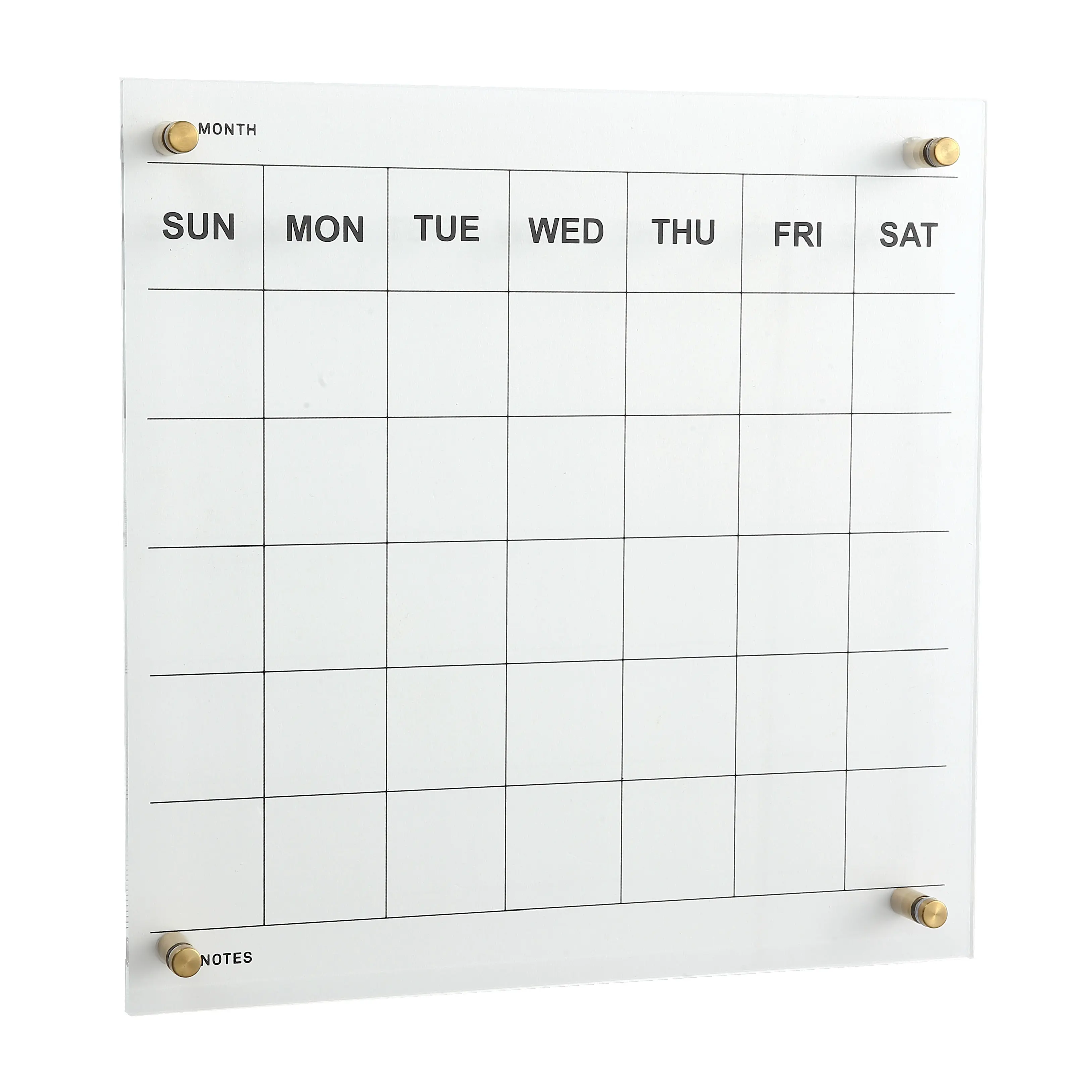 Calendar Monthly Wall Calendar Clear Acrylic Wall Mounted Dry Erase Calendar for 2021