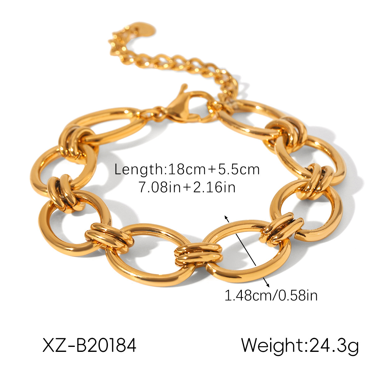 Chunky Round Link Bracelet