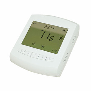 Pantalla LCD montada en la pared Transmisor inalámbrico de temperatura y humedad Sensor de humedad de temperatura Lora para HVAC - Product Image 1