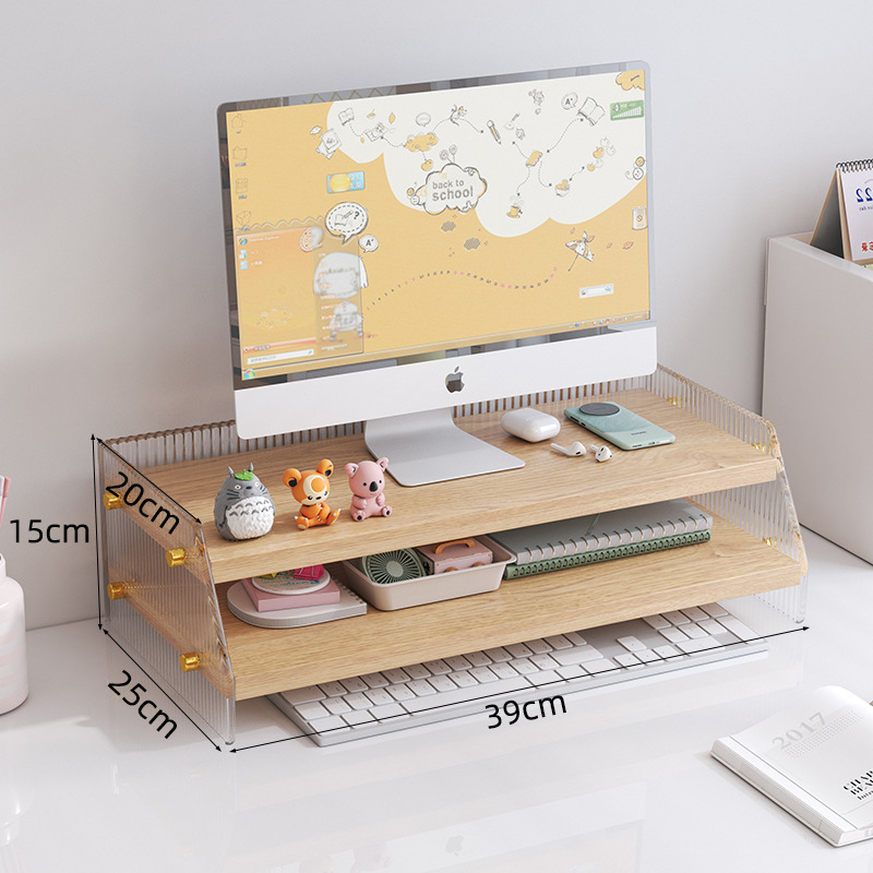 Water ripple side panel, small size, natural wood color