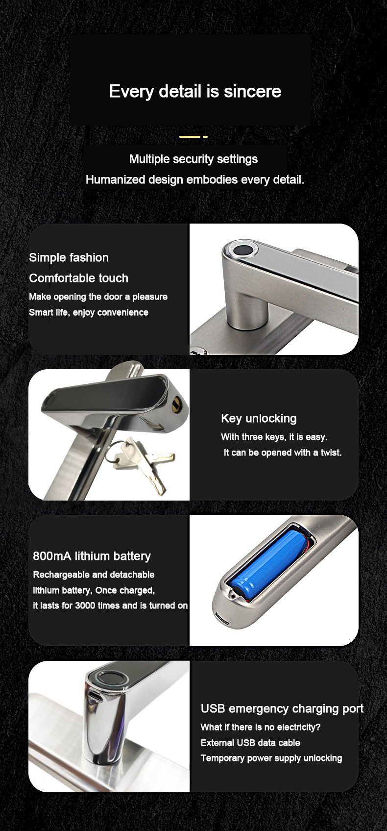 pay by card Password lock fingerprint door lock Room door Wooden door lock smartsteps