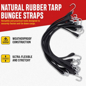 Nhiệm Vụ Nặng Nề 50 Gói 21 "Tie Xuống Dây S Móc Cao Su Tự Nhiên Tarp Bungee Dây Đeo - Product Image 5