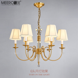 MEEROSEE Copper Modern <strong>Lamp</strong> K9 Luxury Crystal Pendant Chandelier Light Lighting <strong>Skull</strong> Suites Custom Pendant Light TD-1104 - Product Image 4
