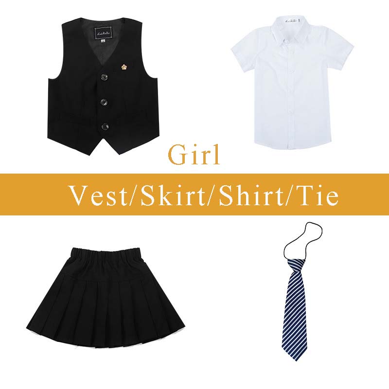 Girl's black set 4 pieces
