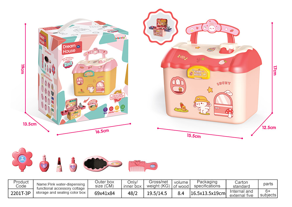 2201T-3P Rose-Thème bijoux + Fonction eau