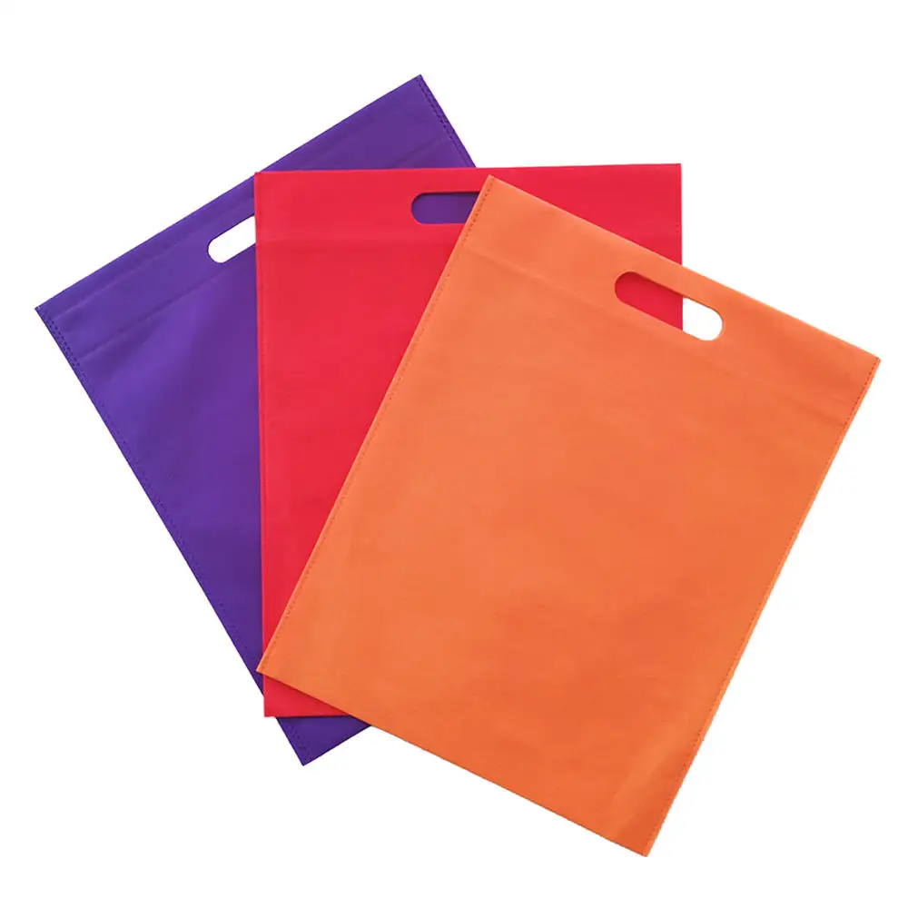 Sacos para compras dobráveis reutilizáveis, sacos de mercearia não tecido personalizado