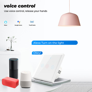 Tuya WiFi Touch Smart Switch Licht ohne Neutral draht Glaswand EU Zwei-Wege-Steuerung 220V Timer für Alexa Google Home - Product Image 4