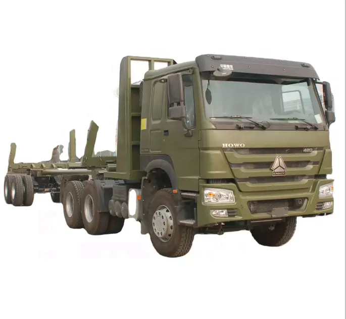 Potente motore Sinotruk Howo 6x4 6x6 430hp 40ton camion di registrazione per il trasporto del legno