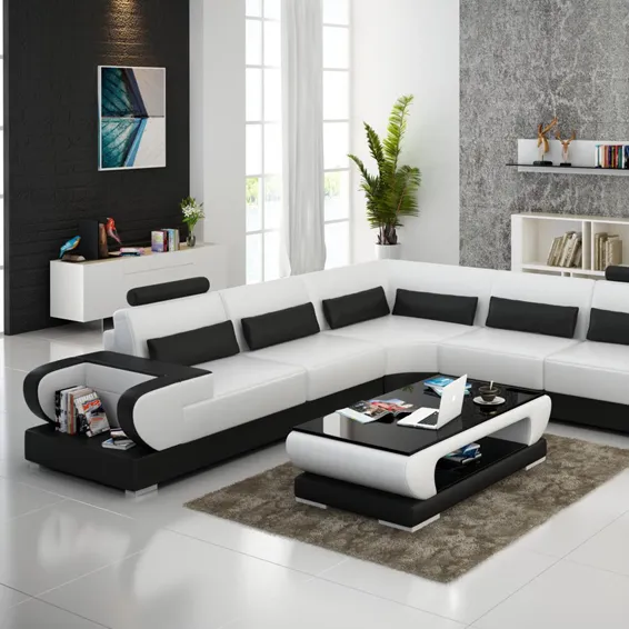 Conjunto de sofá moderno de lujo, tapizado de terciopelo, tapizado en cuero, para sala de estar