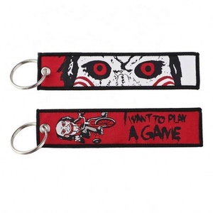Wholesale <strong>Custom</strong> Brand <strong>Keychain</strong> Cheap Fabric Patch Embroidery No <strong>Minimum</strong> Order Embroidered <strong>Keychain</strong> for Gift and Garment - Product Image 5