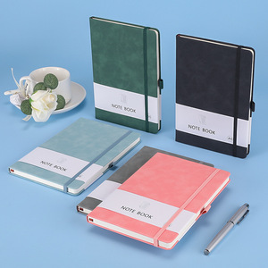 OEM A7 PU Cuaderno de cuero con correa elástica Logo Marca Diario Bloc de notas para estudiantes 100 Hojas interiores A5 y A6 Tamaños - Product Image 4