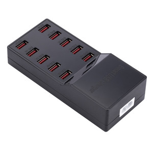 10端口充电器USB多端口智能快速充电插座5V2.4A手机充电器3C 10端口快速充电50W