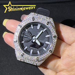 Iced Out 925 Silber Moissan ite Diamond GA2100 Uhr Lünette Pass Diamond Tester Hip Hop Buss Down Uhr Zubehör - Product Image 5