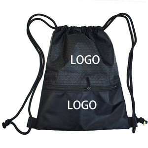 Özel Logo İpli baskılı Polyester spor Rpet çanta eğitim Gymsack Polyester Logo ile su geçirmez spor İpli çanta