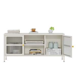 Hiện đại TV đứng với có thể gập lại cửa kính giải trí phương tiện truyền thông giao diện điều khiển Bảng với kệ lưu trữ cho phòng khách phòng ngủ văn phòng - Product Image 2