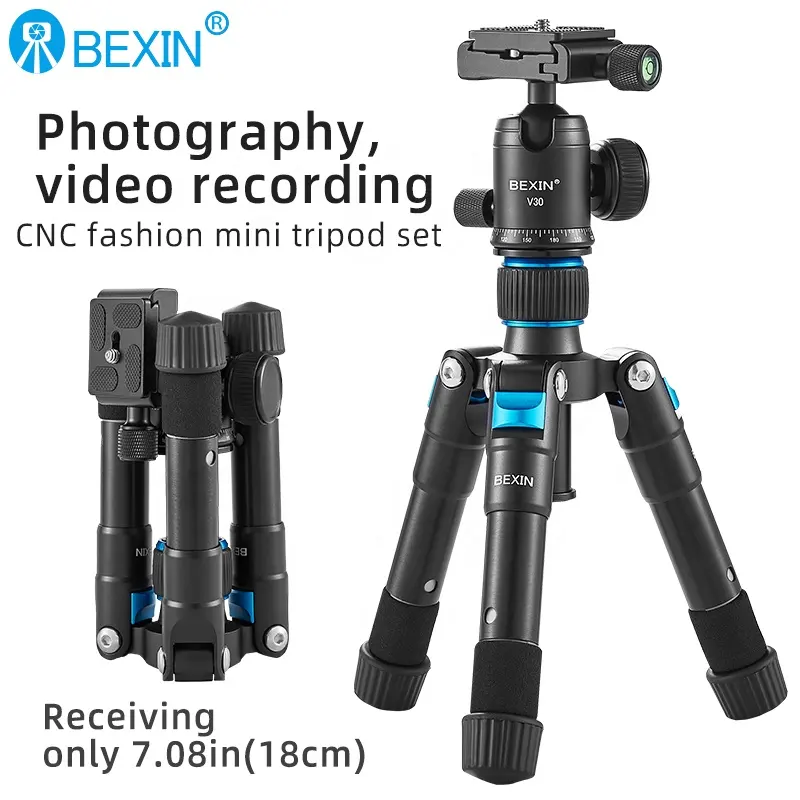 BEXIN esnek masaüstü cep uzatılabilir dslr kamera telefon dağı mini tripod standı Canon Sony nikon kamera cep telefonu smartphone için