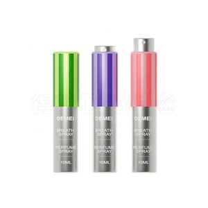 10ml xách tay nhôm thủy tinh cơ thể Xoay Phun chai với biểu tượng tùy chỉnh <span class=keywords><strong>atomizer</strong></span> cho nước hoa - Product Image 1