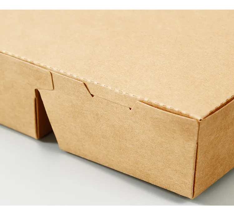 Box Packaging Manufacturer Biodegradable Takeaway Disposable Box Packaging For Food Kraft Catering Box With Lid 5 Compartment Bento Lunch Box