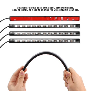 ร้อนขาย48 LED 5050 Rgb Led การควบคุมระยะไกล APP ควบคุมเพลงรถบรรยากาศแสงนำแถบ - Product Image 4