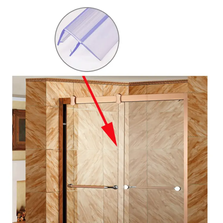 Yüksek kaliteli v6mm duş kapısı sızdırmazlık şeritleri duş kapısı manyetik mühürler duş cam kauçuk conta