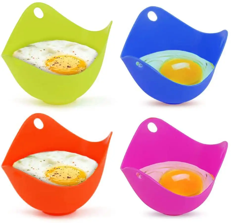 キッチン用新デザイン高品質食品グレードシリコン卵密猟者クックポーチシリコン卵ボイラー