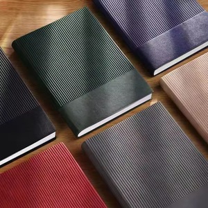 Wholesale Thickened <strong>Striped</strong> Stitching Leather Customized <strong>Notebooks</strong> A5 <strong>with</strong> Logo Business Planner Cover Diary Sewing <strong>Binding</strong> Gift - Product Image 2
