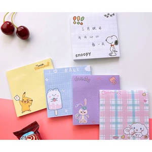 定制便签本印刷卡通可爱设计学校学生不干胶贴纸粉彩便签本 - Product Image 2