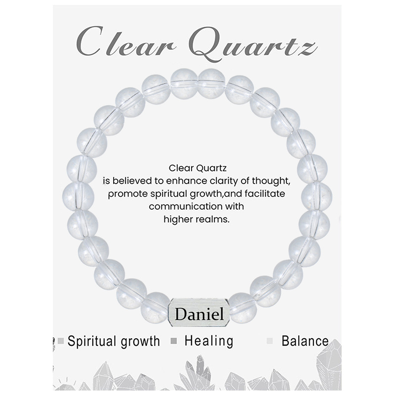 Pulsera de cristal blanco