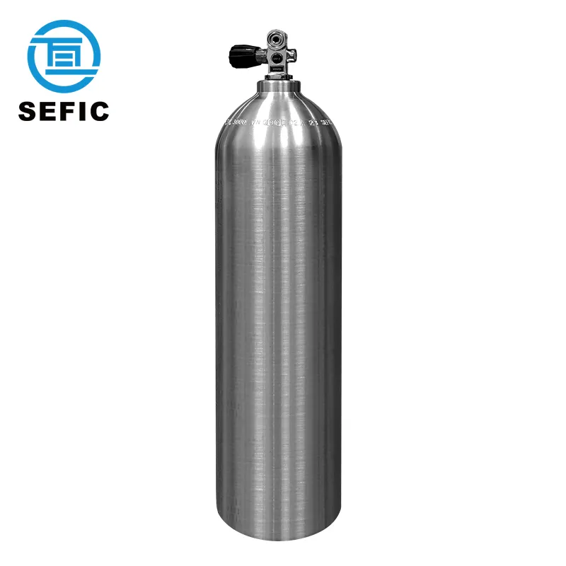 SEFIC-tanque de buceo de 12L, cilindro de Gas y oxígeno, diámetro exterior de 184mm, 200Bar