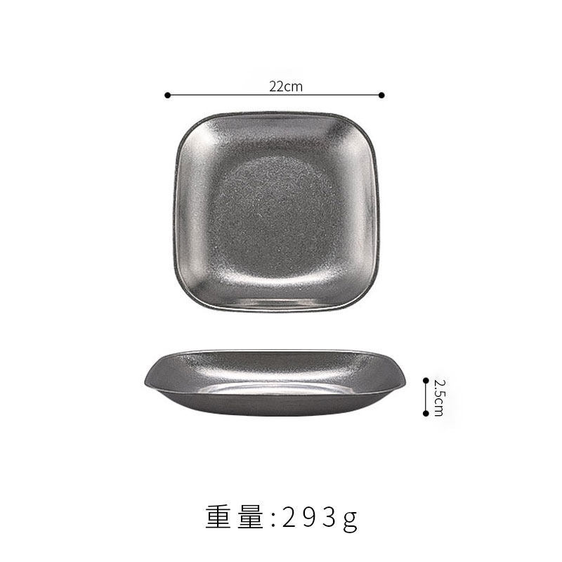 assiette carrée de 22 cm