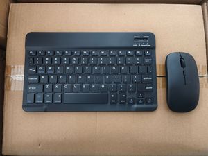 Teclado BT Teclado inalámbrico ultradelgado para iPad Teclado de computadora recargable para IOS Android Windows PC Tabletas Teléfono Negro - Product Image 2