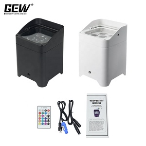 Gevv 6 x18w rgbwa v אלחוטי dmx par יכול מעלה אורות סוללה מופעל מופעל אור עבור מסיבת חתונה בר <span class=keywords><strong>dj</strong></span>