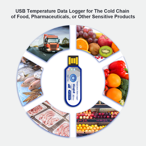 Registrador DE DATOS USB desechable de 30000 grabaciones Registrador de datos de temperatura y humedad para frutas y verduras Registrador de datos de cadena de frío - Product Image 2