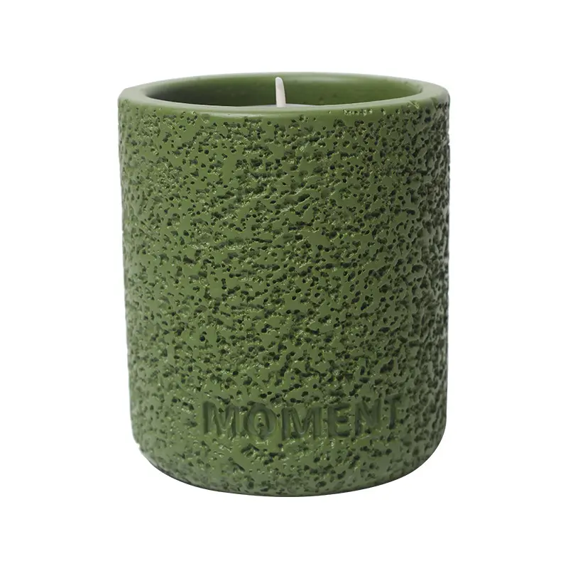 Naturix Custom Label Decorative Luxury Empty Candle Holders Concrete 10 oz Candle Jars with lids