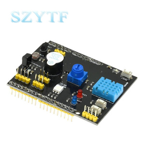 9 in 1 <strong>Sensor</strong> Board Multifunction Expansion Board DHT11 LM35 Temperature Humidity for <strong>Arduino</strong> <strong>UNO</strong> RGB LED <strong>IR</strong> Receiver Buzzer - Product Image 1