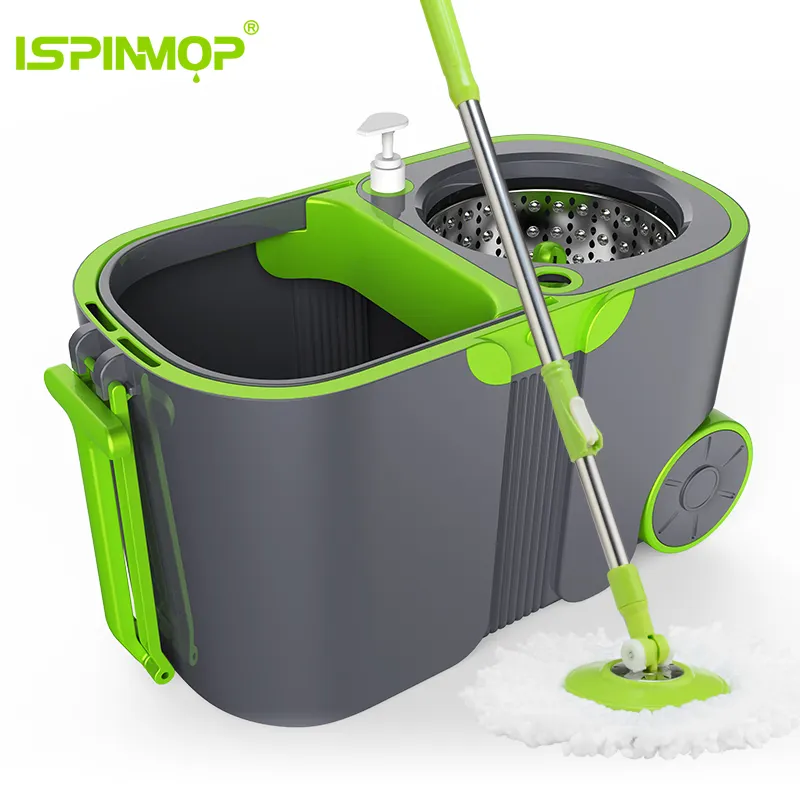 Spin Mop sistema di pulizia della casa, Easy Mop con secchio detergente per pavimenti in legno duro