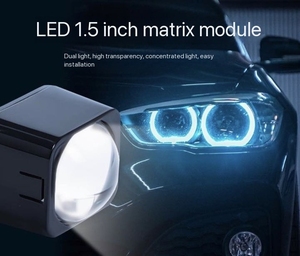 ล่าสุด combinable 1.5นิ้ว Matrix LED โปรเจคเตอร์โมดูลเลนส์แสงสูงต่ำไฟหน้ารถโมดูล retrofit M INI - Product Image 4