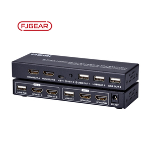 FJ-HK202 Fjgear USB3.0 Switcher <strong>2</strong> <strong>Computer</strong> Share <strong>2</strong> <strong>Monitors</strong> and Keyboard Mouse 4K@60 - Product Image 2