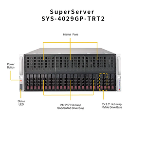 Supermicr 4029GP-TRT2 4u Intel Xeon Rack Server <strong>Scalable</strong> Processors R750XS <strong>Cloud</strong> <strong>Computing</strong> Server GPU Card 2000W Stock Llc - Product Image 2