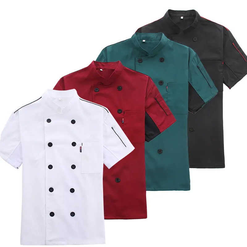 Le uniformi del cuoco progettano l'uniforme aziendale per le uniformi moderne del ristorante del personale di Catering dello Chef cappotti bianchi