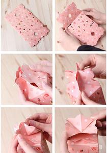 Özel yapılmış logo ayrışabilir kurabiye kutusu pembe şeker şekilli beyaz karton Nougat bisküvi kutusu çocuk günü için - Product Image 5