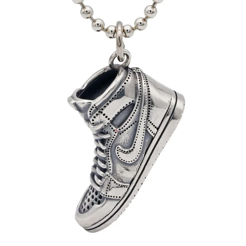 Toptan S925 ayar gümüş takı Aj11jor-dan Sneakers kaya kazak kolye için adam