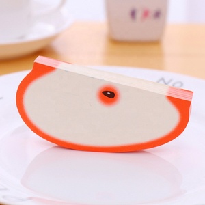 可爱餐桌装饰贴记事本自粘记事本套装3D果蔬造型不粘记事本 - Product Image 1