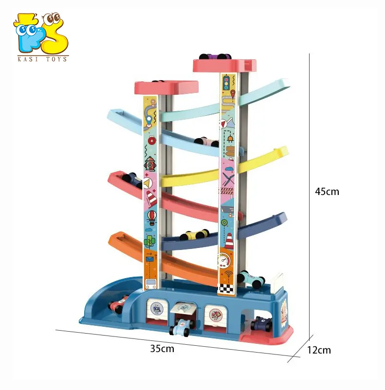 Bambini educational fai da te giocattolo di plastica scivolando auto giocattolo pista di slot gioco di corse