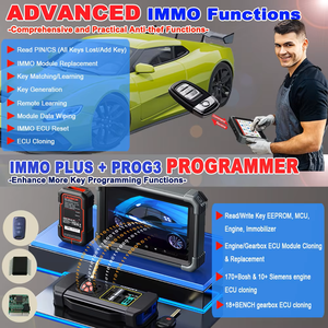 X431 IMMO Plus tüm arabalar için X-PROG3 programcı ile komple anahtar programlama aracı pille çalışan kod okuyucu