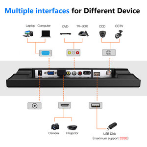 Eyoyo EM12A 12 Inch 800x600 Portable 4:3 <strong>TFT</strong> <strong>LCD</strong> Mini HD Bulit-in Speaker Screen HD MI CCTV <strong>Monitor</strong> <strong>with</strong> <strong>BNC</strong> VGA AV HD MI <strong>Input</strong> - Product Image 4