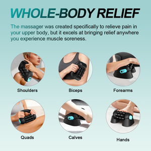 Kabelloser Körpermassageroller Typ-C Wiederaufladbares Leistungsstarkes Massagegerät Vibrations-Perkussions-Handmassagegerät - Product Image 2