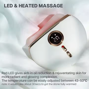 为科技爱心2025电动加热面部按摩器韩国刮痧皮肤工具独特的无线遥控石头装置 - Product Image 5