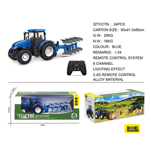 2.4GHZ 6CH 1/24 Scale <strong>Model</strong> Radio Control Toy Metal Rotavator Trailer DIY Mini Tractor <strong>RC</strong> for Kids - Product Image 5